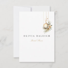 Elegant Jul Blommigt Inbjudningskort för möhippan