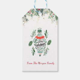 Elegant,Jul Boll,Gräs Träd Grenar,Konfetti Presentetikett