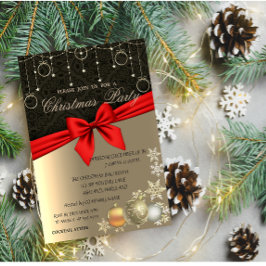 Elegant jul Bollar, korporerad jul Party Inbjudningar