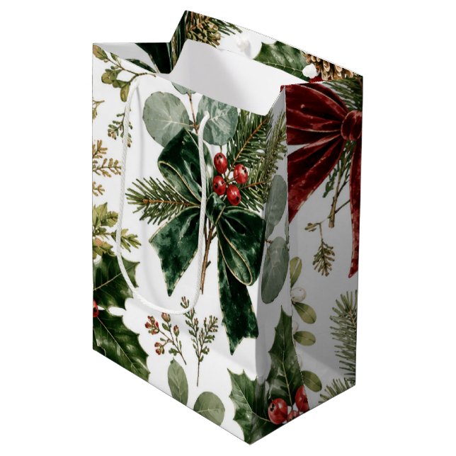 Elegant jul botanisk mönster  (Framsidan Vinklad)