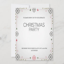 Elegant Jul Firande Glad Julfest Inbjudan