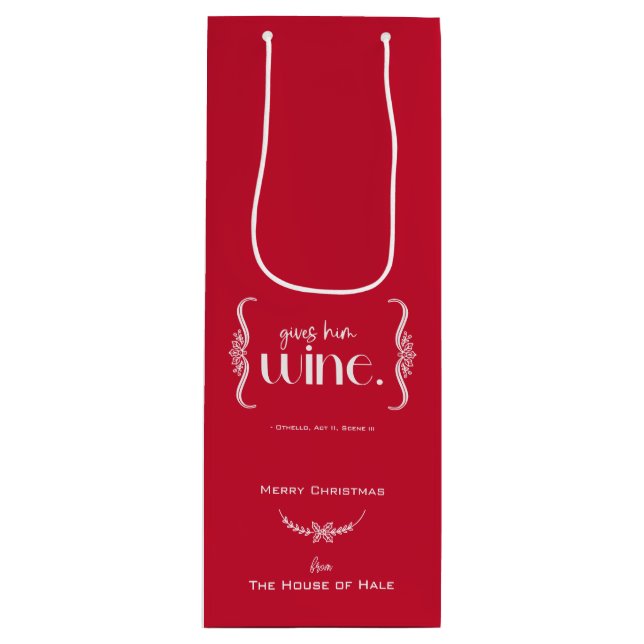 Elegant Jul "Ge Him Vin" Shakespeare (Framsidan)
