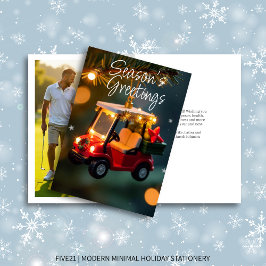 Elegant Jul Golf Cart Ornament ・ Foto Helgkort
