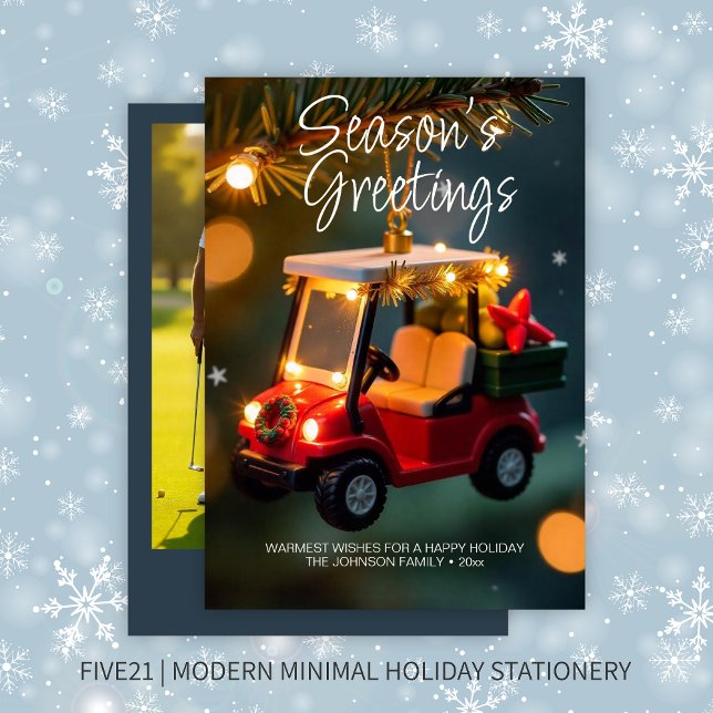 Elegant Jul Golf Cart Ornament ・ Fotoflottan Julkort (Skapare uppladdad)