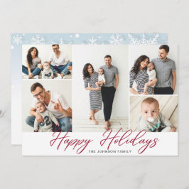 Elegant jul Gräs Cones 5 PHOTOS Hälsning Julkort