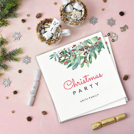 Elegant jul Greenery Julfest Pappersservett