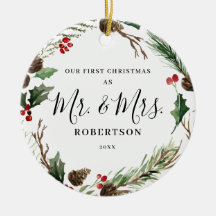 Elegant jul Greenery Mr. Och Mrs.
