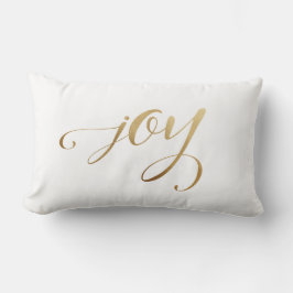 Elegant Jul Guld Helgdag Joy Calligraphy Lumbarkudde