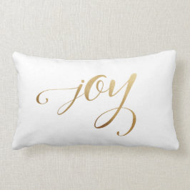 Elegant Jul Guld Helgdag Joy Calligraphy Lumbarkudde