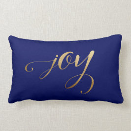 Elegant jul, Guld Helgdag Joy Navy Blue Lumbarkudde