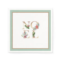 Elegant jul Guld Noel Greenery Berries Grönt