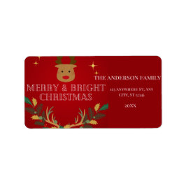 Elegant Jul-Helgdag Adressetikett