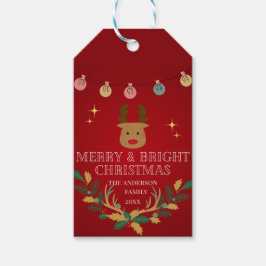 Elegant Jul-Helgdag Presentetikett