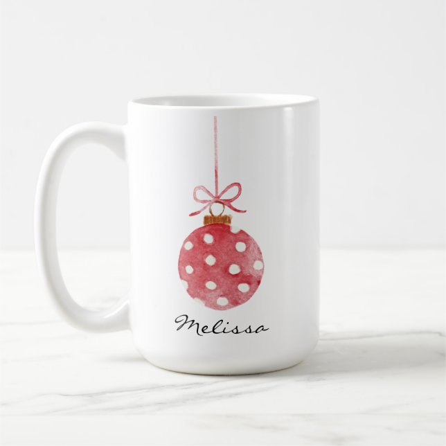 Elegant Jul Helgdagar Personlig Namn Kaffemugg (Vänster)