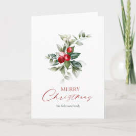 Elegant Jul Holly Card Kort