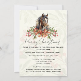 Elegant jul Horse Julkort