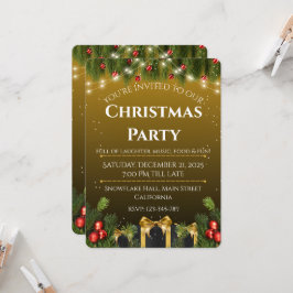 Elegant jul inbjudningar