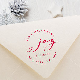 Elegant Jul Joy Helgdag-Returadress Självfärgande Stämpel