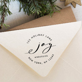 Elegant Jul Joy Helgdag-Returadress Stämpel