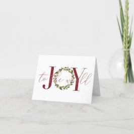 Elegant Jul Joy till Helgdag krans Helgkort