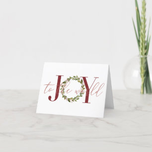 Elegant Jul Joy till Helgdag krans Helgkort