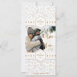 Elegant Jul Kärlek Photo Julkort