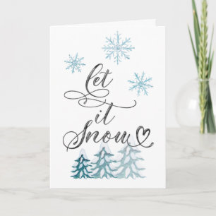 Elegant jul Låt det snöa snöflingor Kort