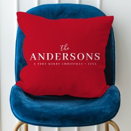 Elegant jul | Modern Snyggt Red Large Namn Kudde