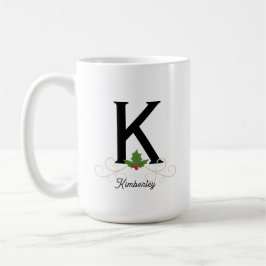Elegant jul Monogram Mugg