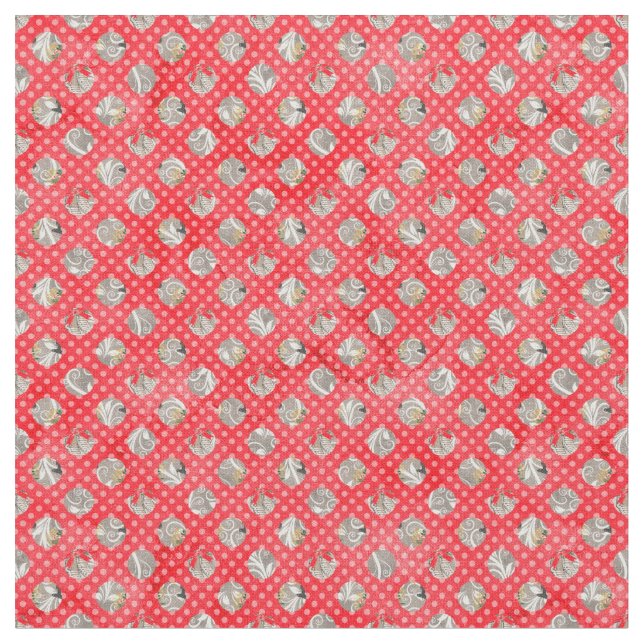 Elegant jul Mönster Tyg (Närbild)