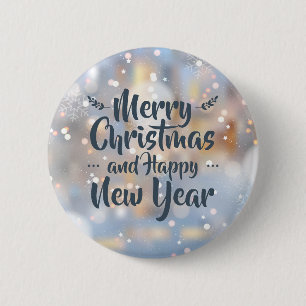 Elegant jul och Gott nytt år PIN-knapp Knapp