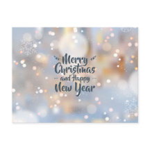 Elegant jul och Gott nytt år | vykort