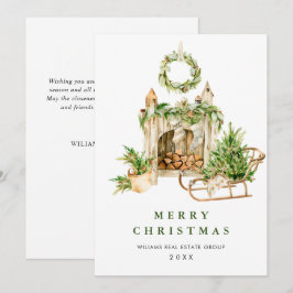 Elegant jul Ornament Corporate Hälsning Julkort