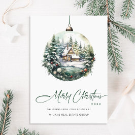 Elegant jul Ornament Corporate Hälsning Julkort
