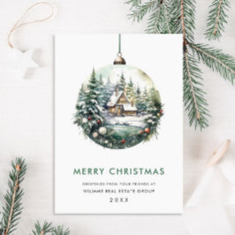 Elegant jul Ornament Corporate Hälsning Julkort