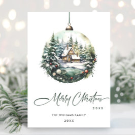 Elegant jul Ornament Corporate Hälsning Julkort