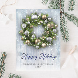 Elegant jul Ornament Corporate Hälsning Julkort