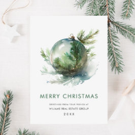 Elegant jul Ornament Corporate Hälsning Julkort
