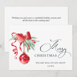 Elegant jul Ornament Corporate Hälsning Julkort