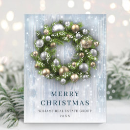 Elegant jul Ornament Corporate Hälsning Vykort