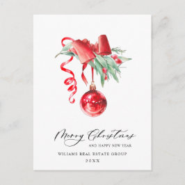 Elegant jul Ornament Corporate Hälsning Vykort