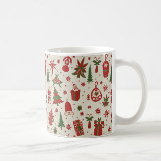 Elegant Jul Ornament Watercolor 'MERRY CHRIS' Kaffemugg