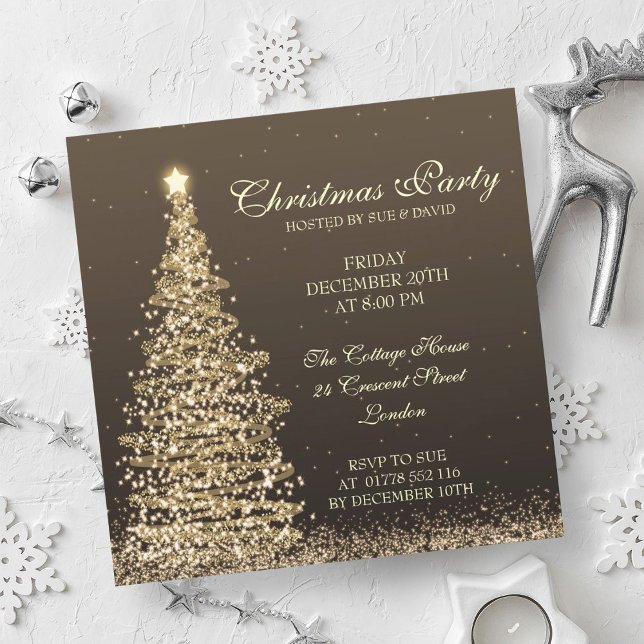 Elegant jul Party Inbjudningar (Elegant Christmas Party Invitation)