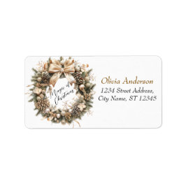 Elegant jul, Party Modern Adressetikett