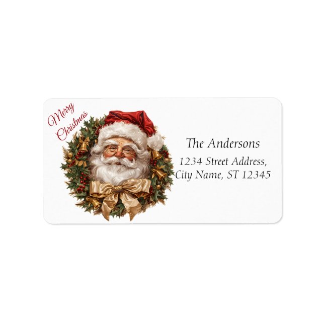 Elegant jul, Party Modern Adressetikett (Framsidan)