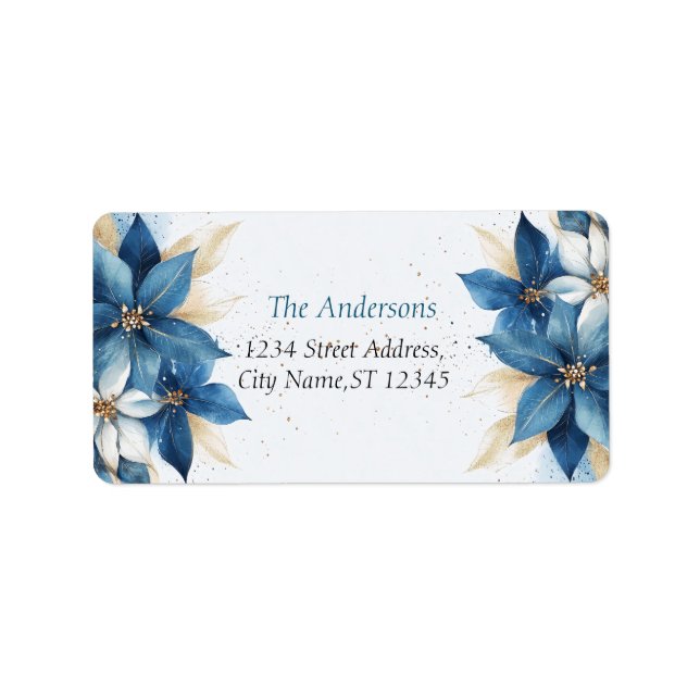 Elegant jul, Party Modern Adressetikett (Framsidan)