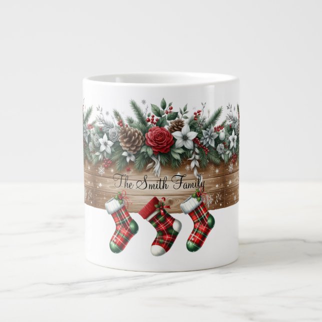 Elegant jul, Party Modern Jumbo Mugg (Framsidan)