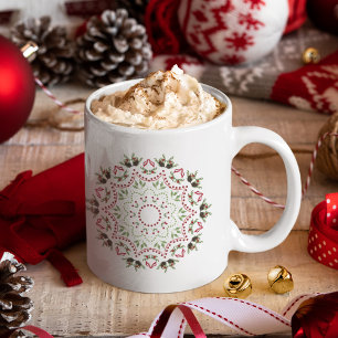 Elegant jul Pinecone Greenery Helgdag Kaffemugg