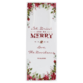 Elegant Jul Poinsettia Eat Drink & be Merry