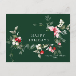 Elegant Jul Poinsettia Julhälsningar Vykort